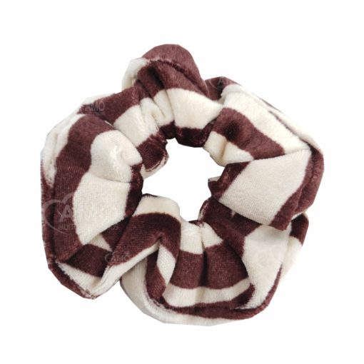 Scrunchie Prendedor de Cabelo Veludo Premium - Listras