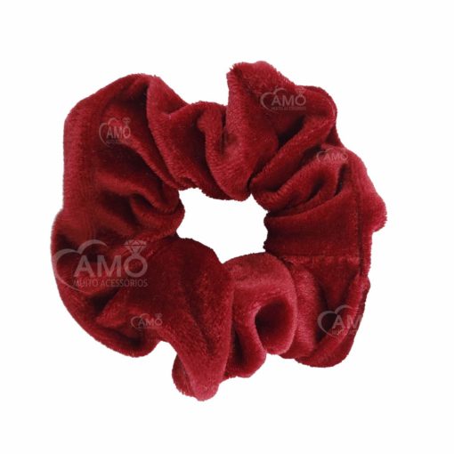 Scrunchie Prendedor de Cabelo Veludo Premium - Vermelha