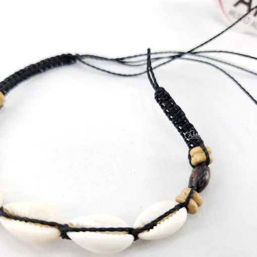 Pulseira Tornozeleira Búzios Natural - Preta - Imagem 2