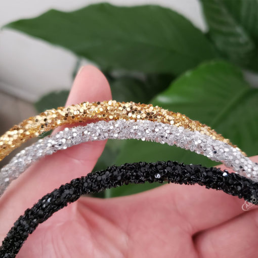 Tiara Glitter Fina - Várias Cores - Imagem 2