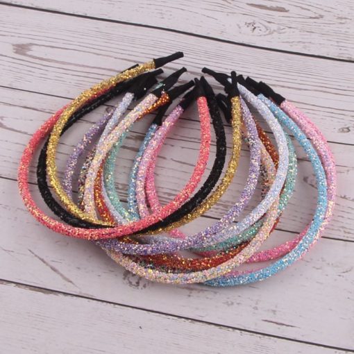 Tiara Glitter Fina - Várias Cores