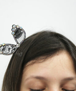 Tiara Coelhinha Pequena Renda E Strass Orelhas Gato