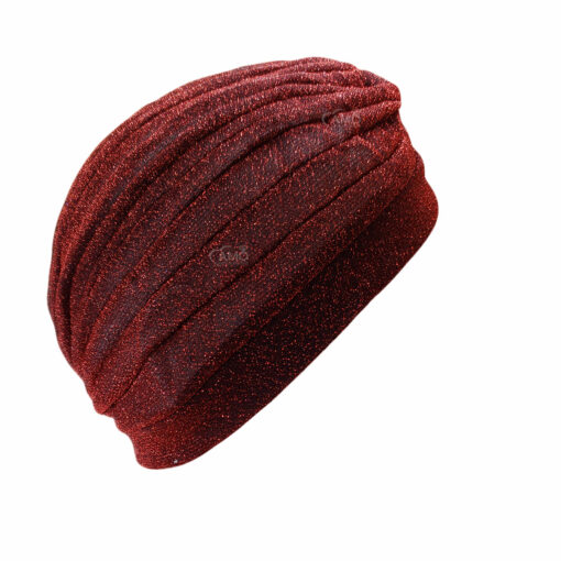 turbante vermelho brilho