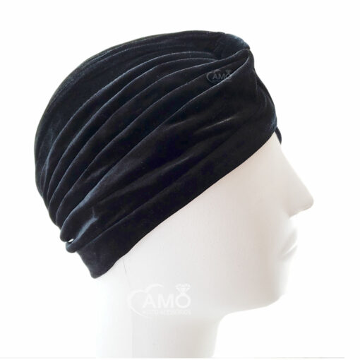 Turbante Feminino Indiano Fechado Veludo Várias Cores - Imagem 5