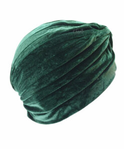 turbante verde de veludo