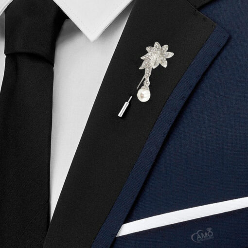 pin broche noivo casamento