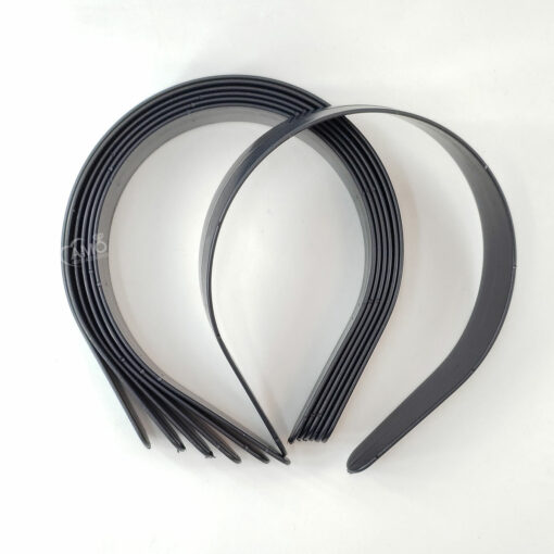 Kit 100 Tiaras Largas 30mm 3cm para encapar- Preta - Imagem 2