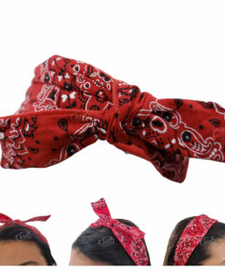 Tiara bandana vermelha clássica