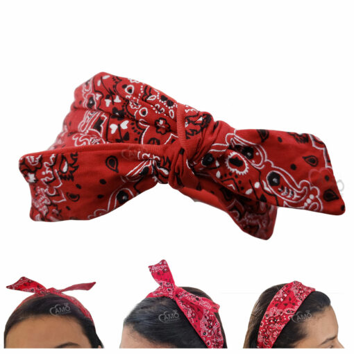 Tiara bandana vermelha clássica