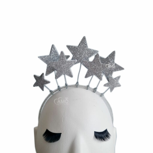 Tiara Carnaval Arranjo Estrelas Brilho EVA - Imagem 3