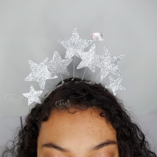 Tiara Carnaval Arranjo Estrelas Brilho EVA - Imagem 4