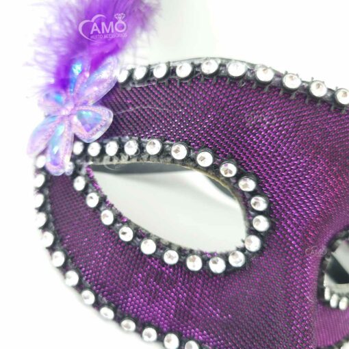 Mascara De Carnaval Modelo Veneziana Luxo - Imagem 4