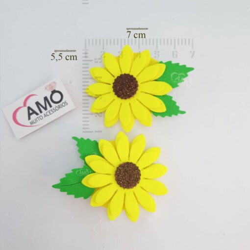 Par Presilha Flor GIRASSOL - Imagem 2