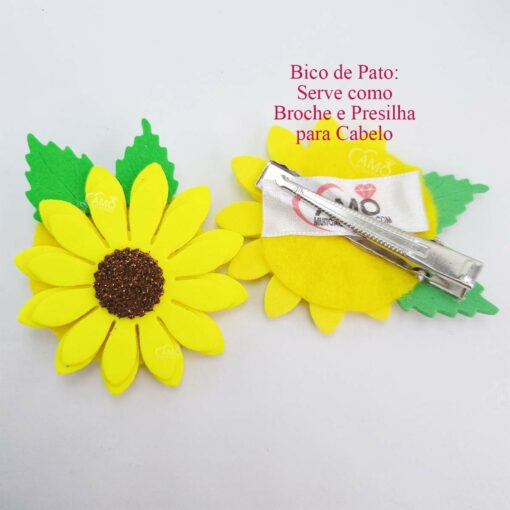 Par Presilha Flor GIRASSOL - Imagem 3